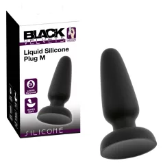 Black Velvets - silikon analplugg med sugekopp (svart) - M