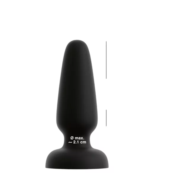 Black Velvets - silikon analplugg med sugekopp (svart) - M