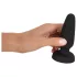 Black Velvets - silikon analplugg med sugekopp (svart) - M