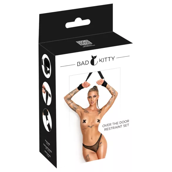 Bad Kitty - håndjernsett for dør (svart)