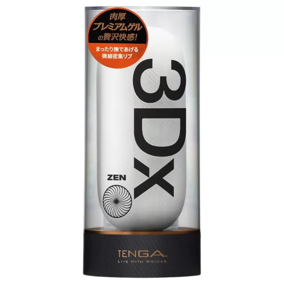TENGA 3Dx Zen - 3D-mønstret masturbator (hvit)