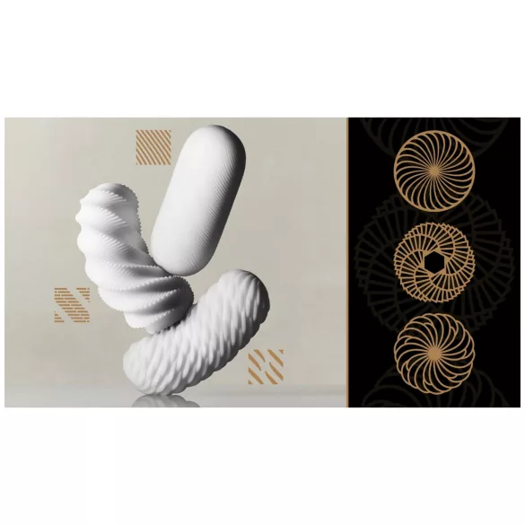 TENGA 3Dx Spiral - spiral­mønstret masturbator (hvit)