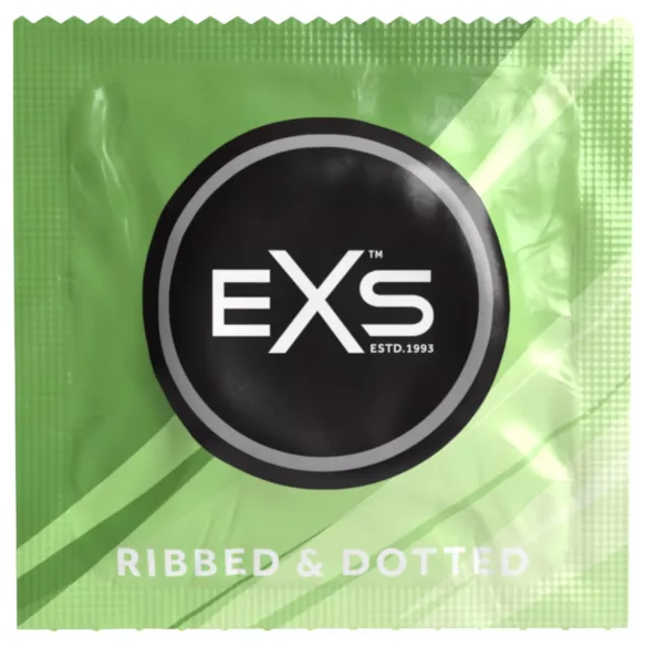 EXS Ribbed, Dotted and Flared - prikket kondom (12 stk)