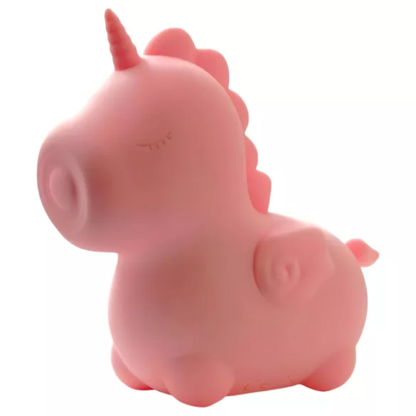 Unihorn Heart Throb - oppladbar enhjørning klitorisvibrator (rosa)