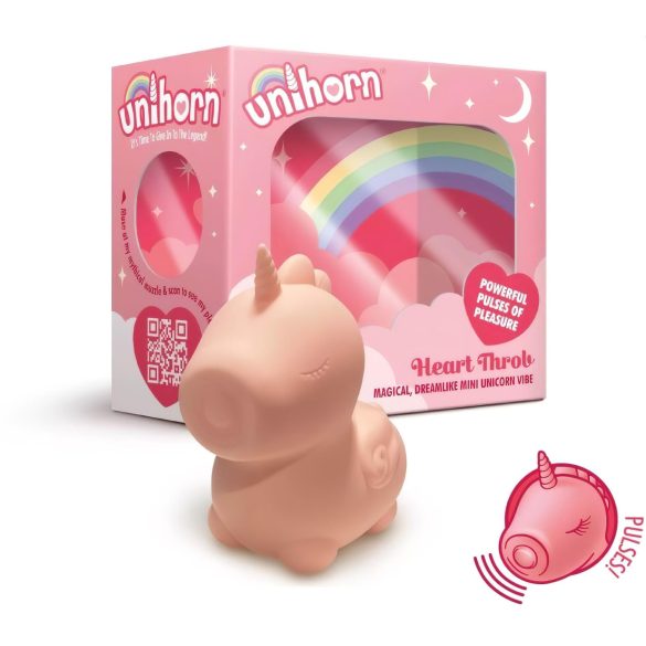 Unihorn Heart Throb - oppladbar enhjørning klitorisvibrator (rosa)