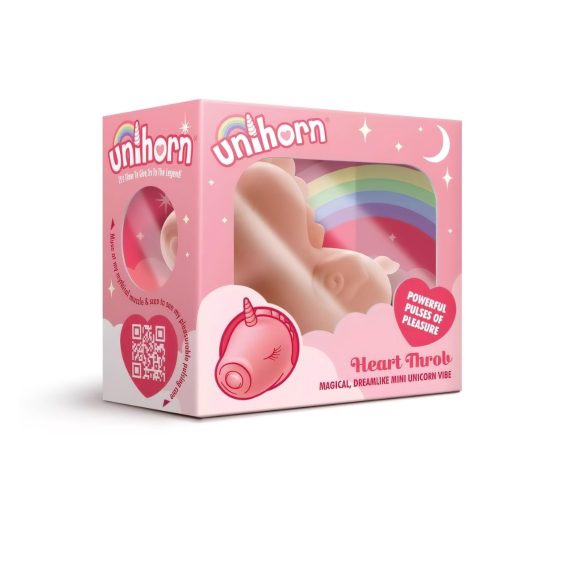 Unihorn Heart Throb - oppladbar enhjørning klitorisvibrator (rosa)