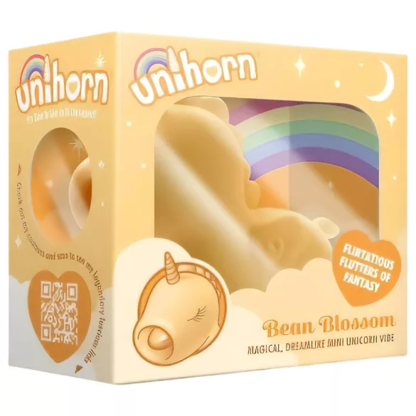 Unihorn Bean Blossom - magisk enhjørning klitorisstimulator (gul)