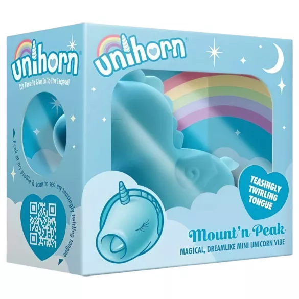 Unihorn Mount'n Peak - oppladbar enhjørningsklitorisvibrator (blå)