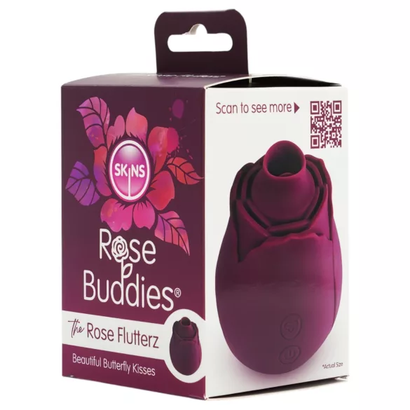 Skins Rose Flutterz - oppladbar klitorisvibrator (lilla)