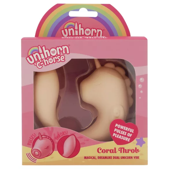 Unihorn C-Horse - G-punkt- og klitorisstimulerende vibrator (korall)