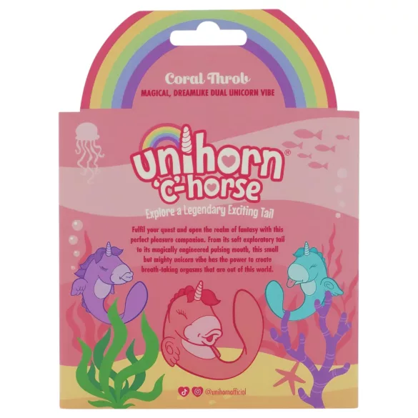Unihorn C-Horse - G-punkt- og klitorisstimulerende vibrator (korall)