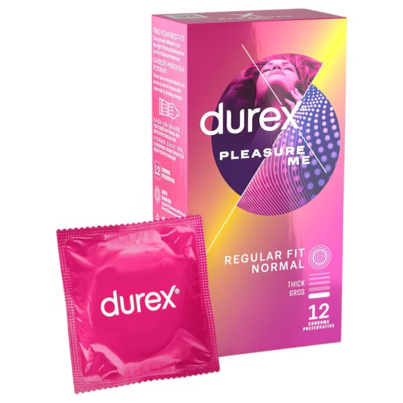 Durex Pleasure Me - ribbet-prikket kondom (12 stk)