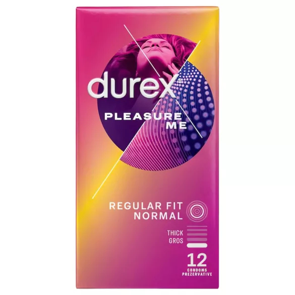 Durex Pleasure Me - ribbet-prikket kondom (12 stk)