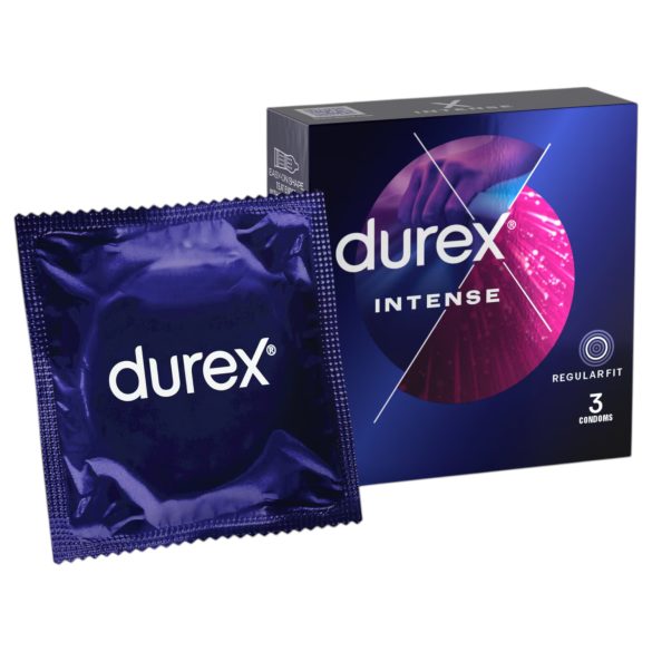 Durex Intense - ribbet og prikket kondom (3 stk)