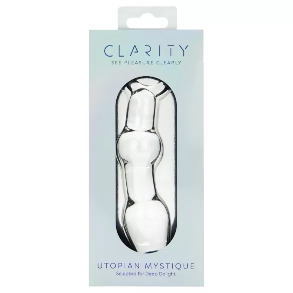 Clarity Utopian Mystique - riflet glassanaldildo (gjennomsiktig)