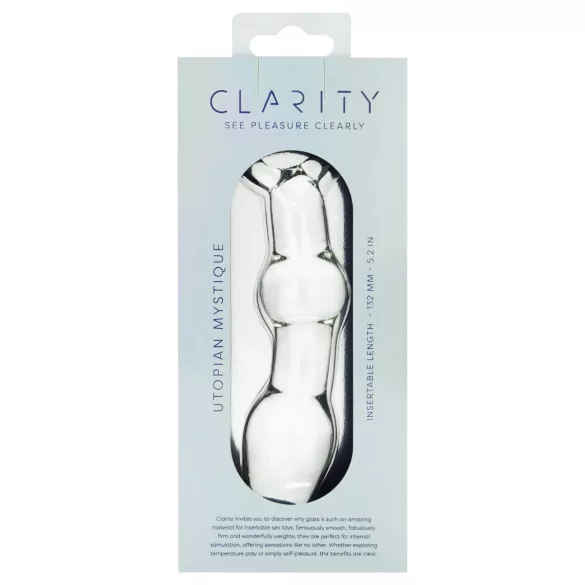Clarity Utopian Mystique - riflet glassanaldildo (gjennomsiktig)