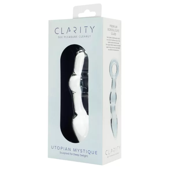 Clarity Utopian Mystique - riflet glassanaldildo (gjennomsiktig)