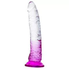 Ensomme Lance - sugekoppdildo (lilla-gjennomsiktig)