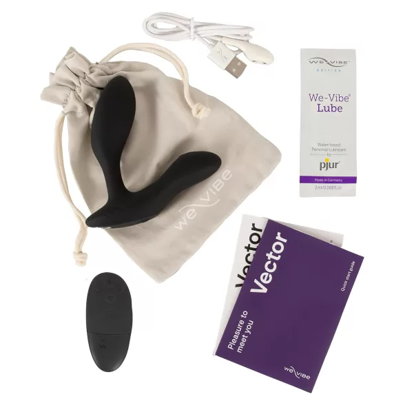We-Vibe Vector+ - oppladbar, smart analvibrator (svart)