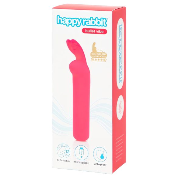 Happyrabbit Bullet - oppladbar kaninvibrator (rosa)