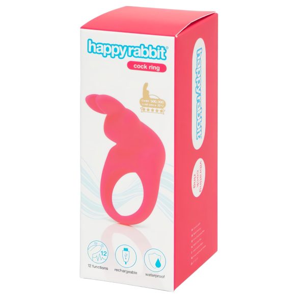 Happyrabbit Cock - Oppladbar vibrerende penisring (rosa)