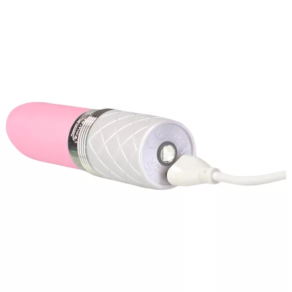 Pillow Talk Lusty - oppladbar, tungeformet stavvibrator (rosa)