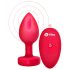 b-vibe hjerte - oppladbar, trådløs anal vibrator (rød)