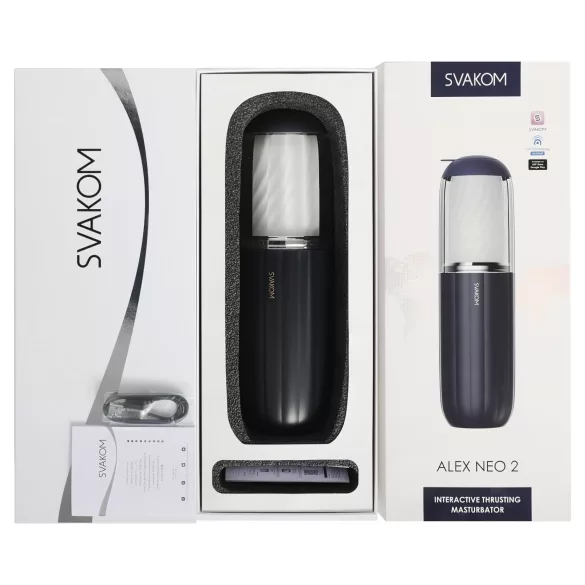 Svakom Alex Neo 2 - smart opp-og-ned masturbator (blå)