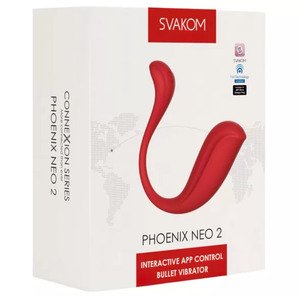 Svakom Phoenix Neo 2 - smart vibrerende egg (rød)