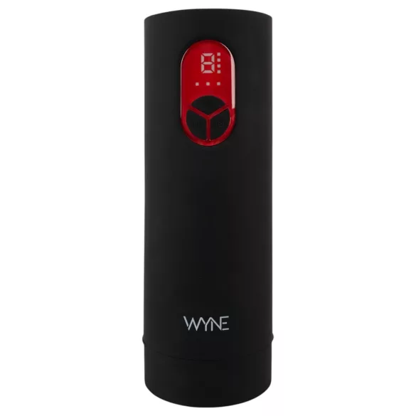 WYNE 07 - oppladbar, vibrerende sugemasturbator (svart)