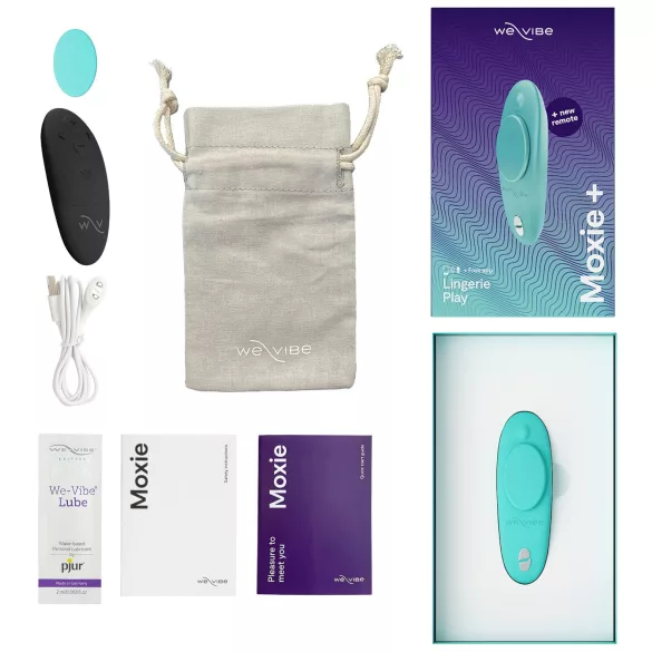 We-Vibe Moxie+ - bærbar klitorisvibrator med app- og fjernkontroll (turkis)
