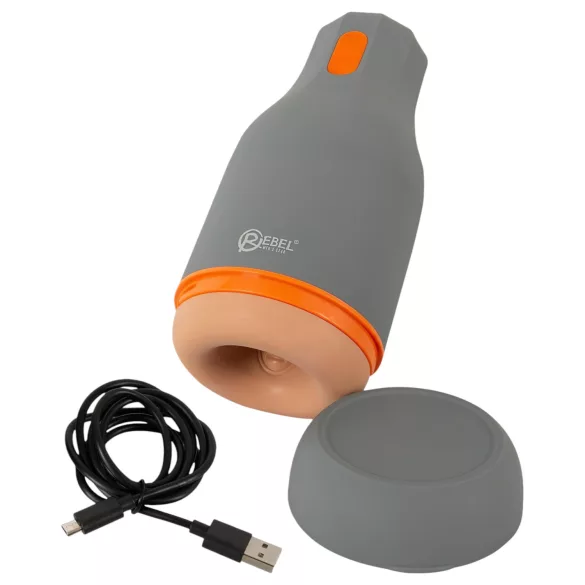 Rebel - vanntett, realistisk masturbator (natur-grå)