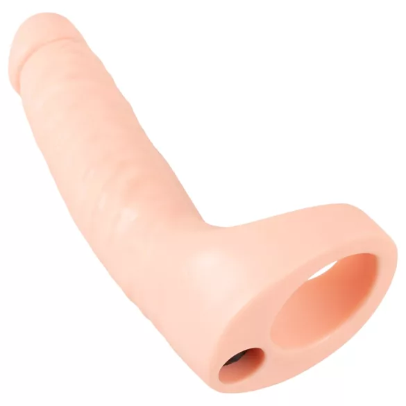 Realistixxx Double Fucker - påsettbar analvibrator (naturfarget)