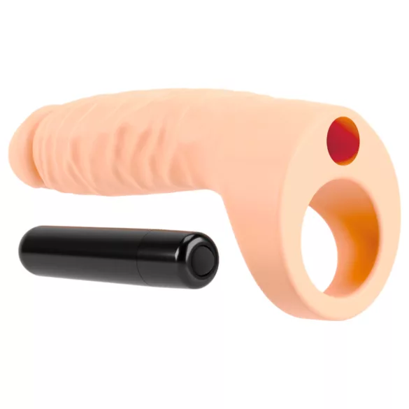 Realistixxx Double Fucker - påsettbar analvibrator (naturfarget)