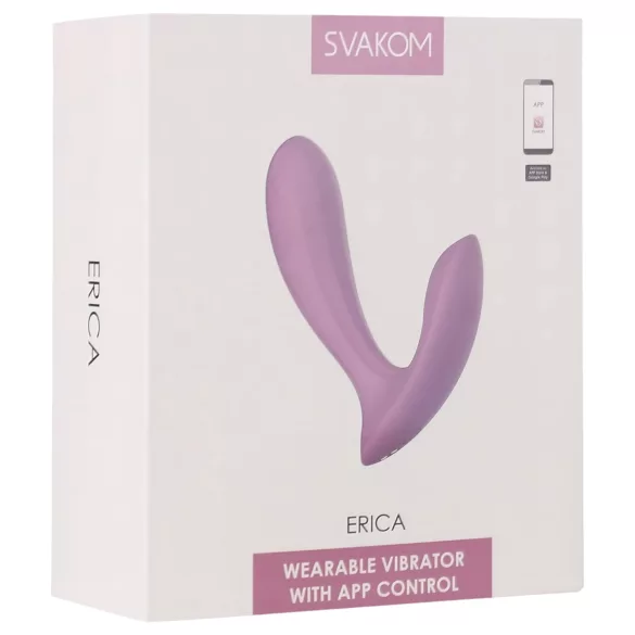 Svakom Erica - bærbar app-styrt påsettbar vibrator (rosa)