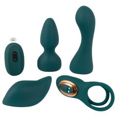 Couples Choice - 4-i-1 fjernstyrt vibrator (turkis)