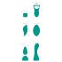Couples Choice - 4-i-1 fjernstyrt vibrator (turkis)