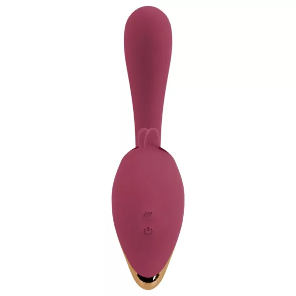 Javida - 2-i-1 tungeformet vibrator (rød)