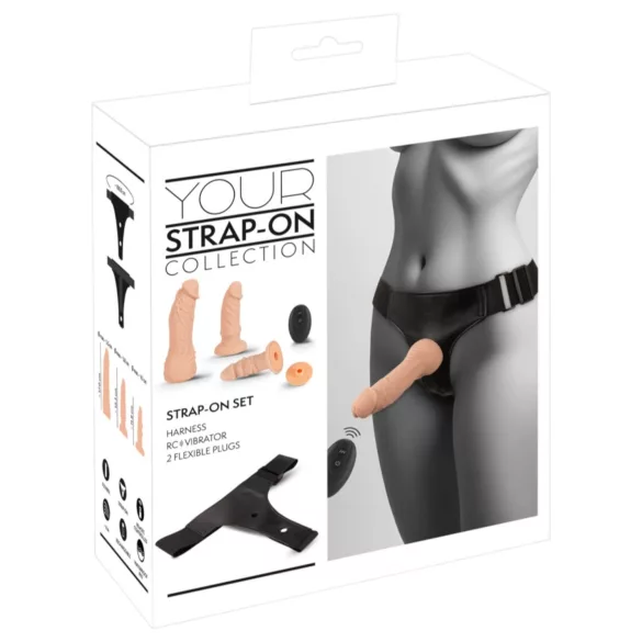 You2Toys - justerbar strap-on sett (natur)