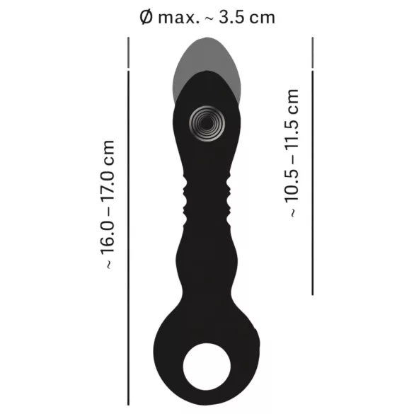 Eternal - kraftig vibrator med trykk (svart)