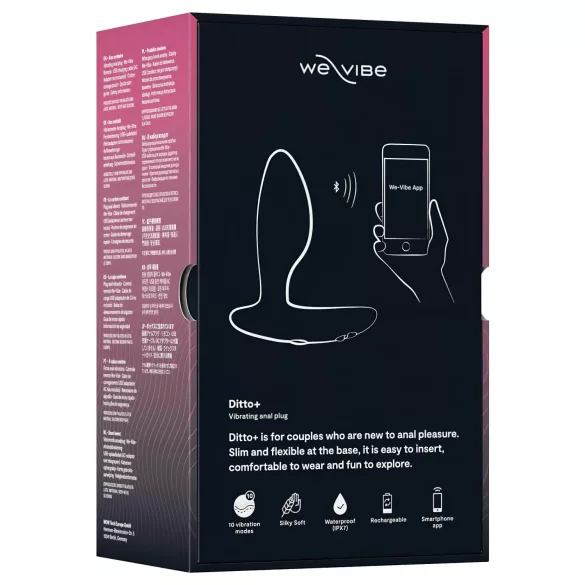 We-Vibe Ditto+ - smart, oppladbar analvibrator (svart)