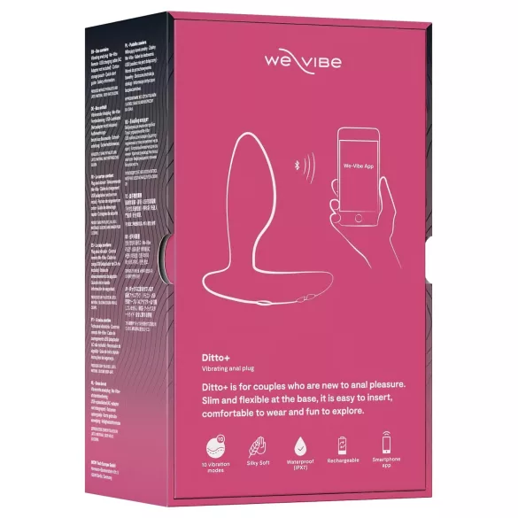 We‑Vibe Ditto+ - App-styrt analvibrator (rosa)