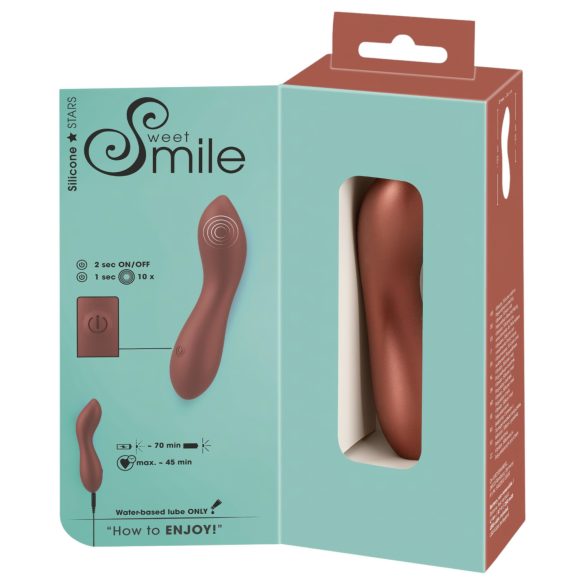 Smile - fleksibel mini G-punkt vibrator (bronse)