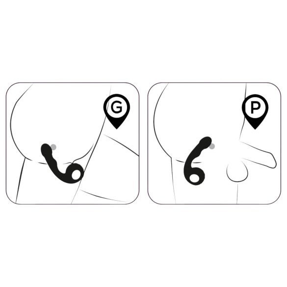 Black Velvet - G- og P-punktvibrator (svart)