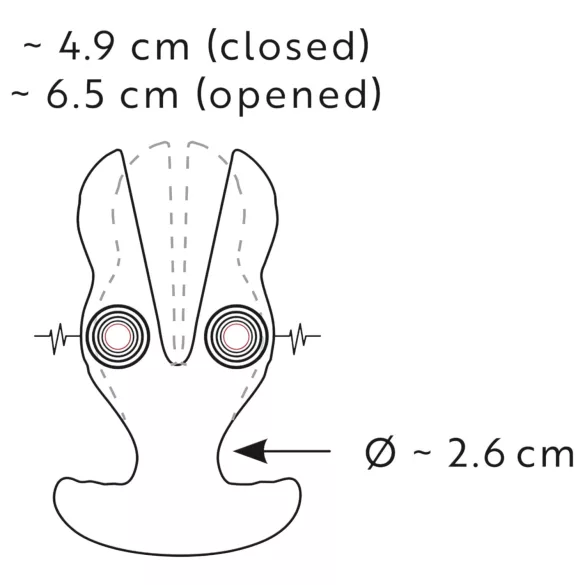 ANOS - dobbel analvibrator (svart)