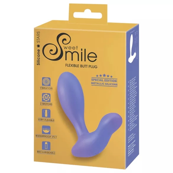 Smile - Vibrerende blå analplugg