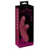 Javida 2-i-1 Rabbit - oppladbar klitorisvibrator (rød)