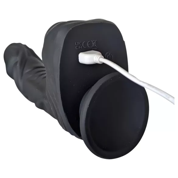 Naked Addiction - realistisk roterende vibrator (svart)