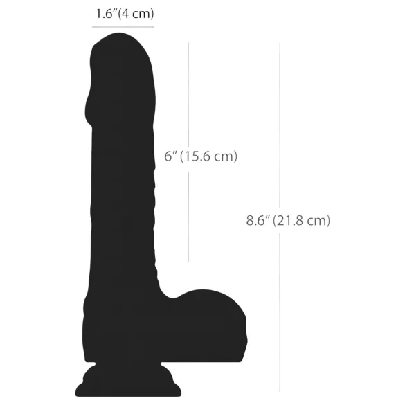 Naked Addiction - realistisk roterende vibrator (svart)