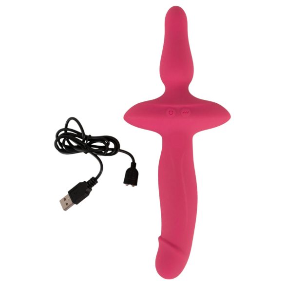 Parenes Favoritt - 2i1 vibrator og analplugg (rosa)